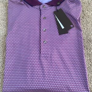 Greyson Purple Patterned Polo Shirt